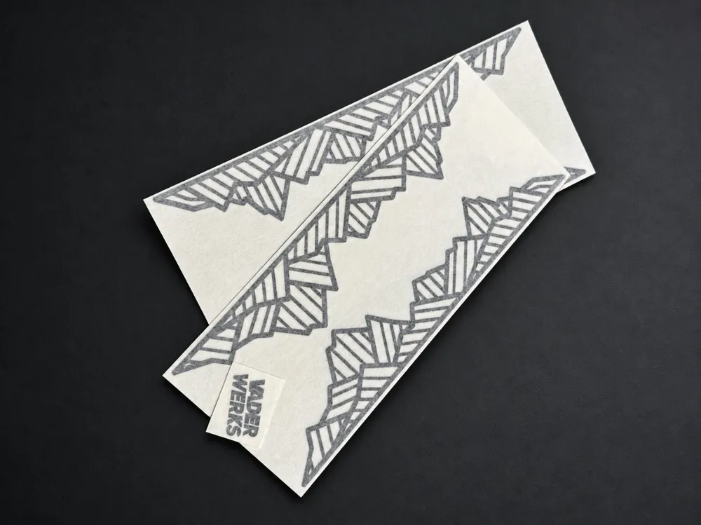 Silver cut-vinyl mountain decal by Vaderwerks