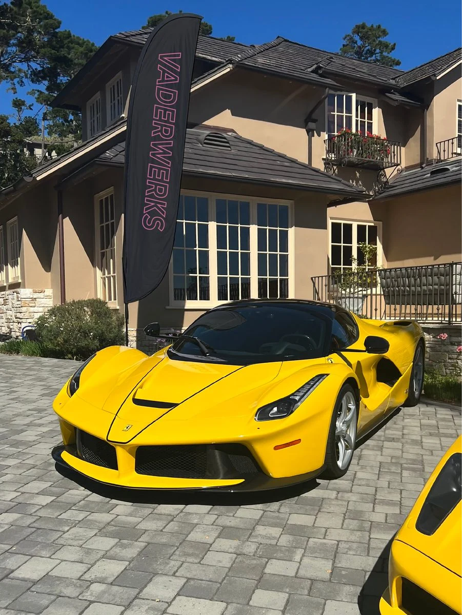 Yellow Ferrari LaFerrari wrap by Vaderwerks in Agoura Hills