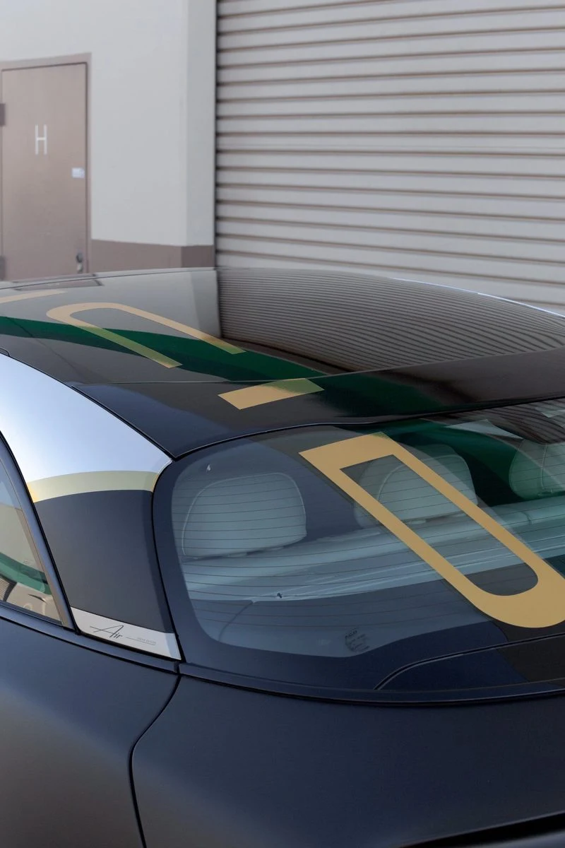 Lucid Air Dream Edition wrap detail by Vaderwerks